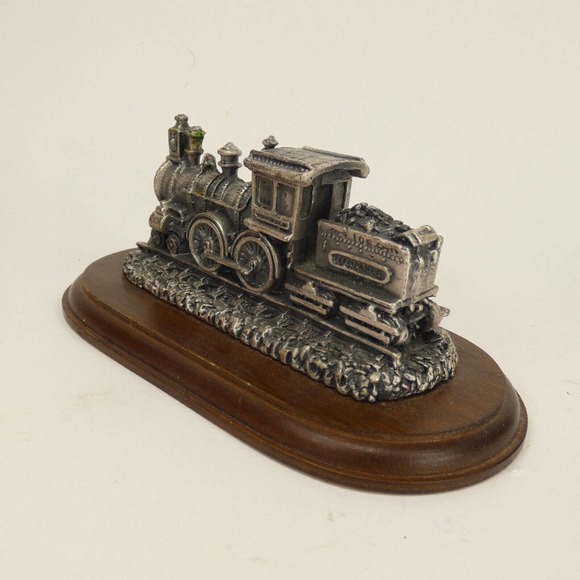 Enesco 1992 Currier & Ives Train Decor / Paperweight /w wood base ADK3U - Picture 2 of 14